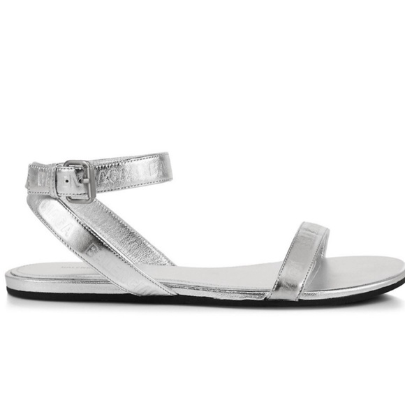 Balenciaga Round Black/White Leather Sandals - Picture 4 of 7